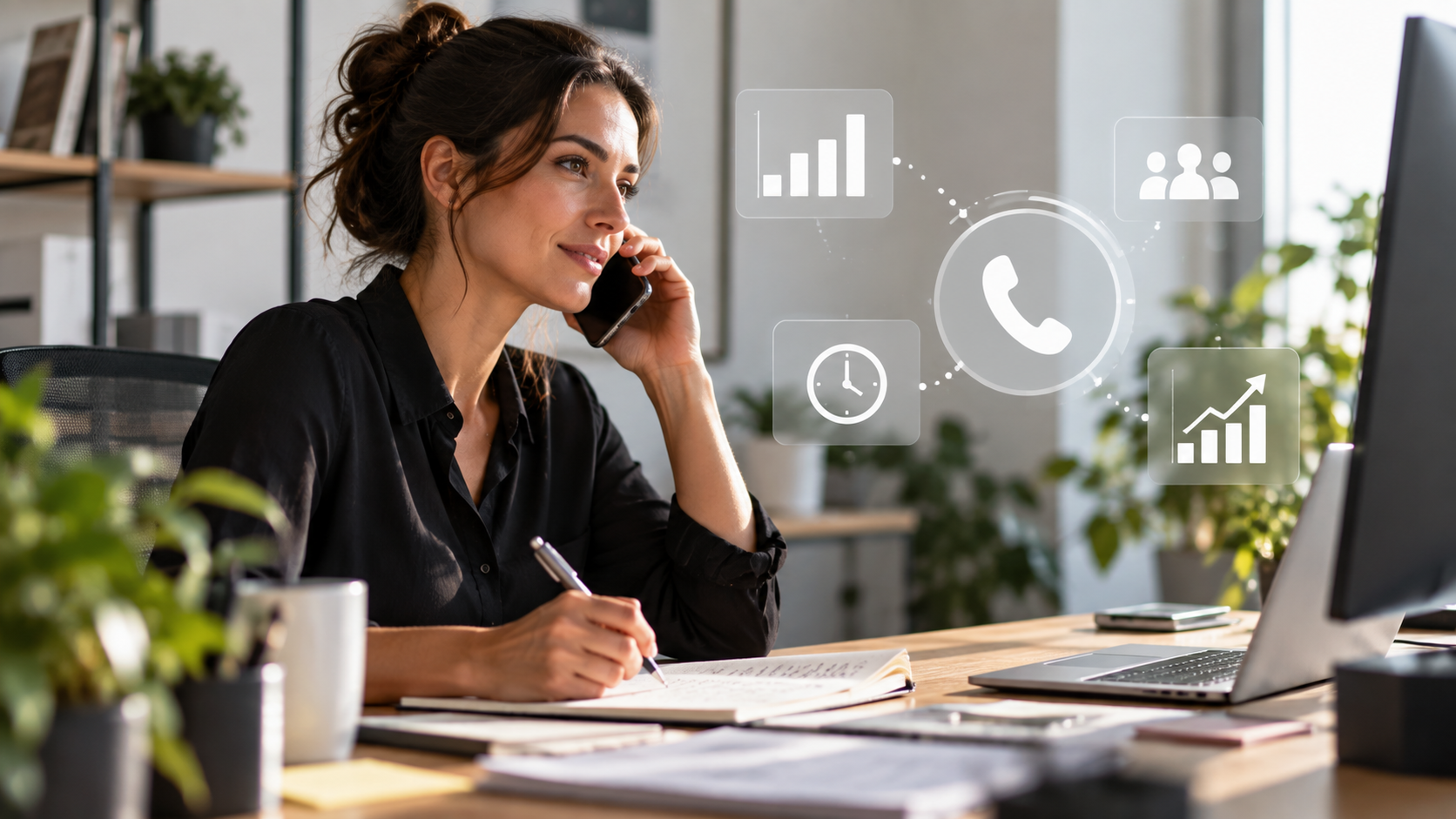 Telefonata commerciale rappresentata come conversione misurabile di una campagna pubblicitaria