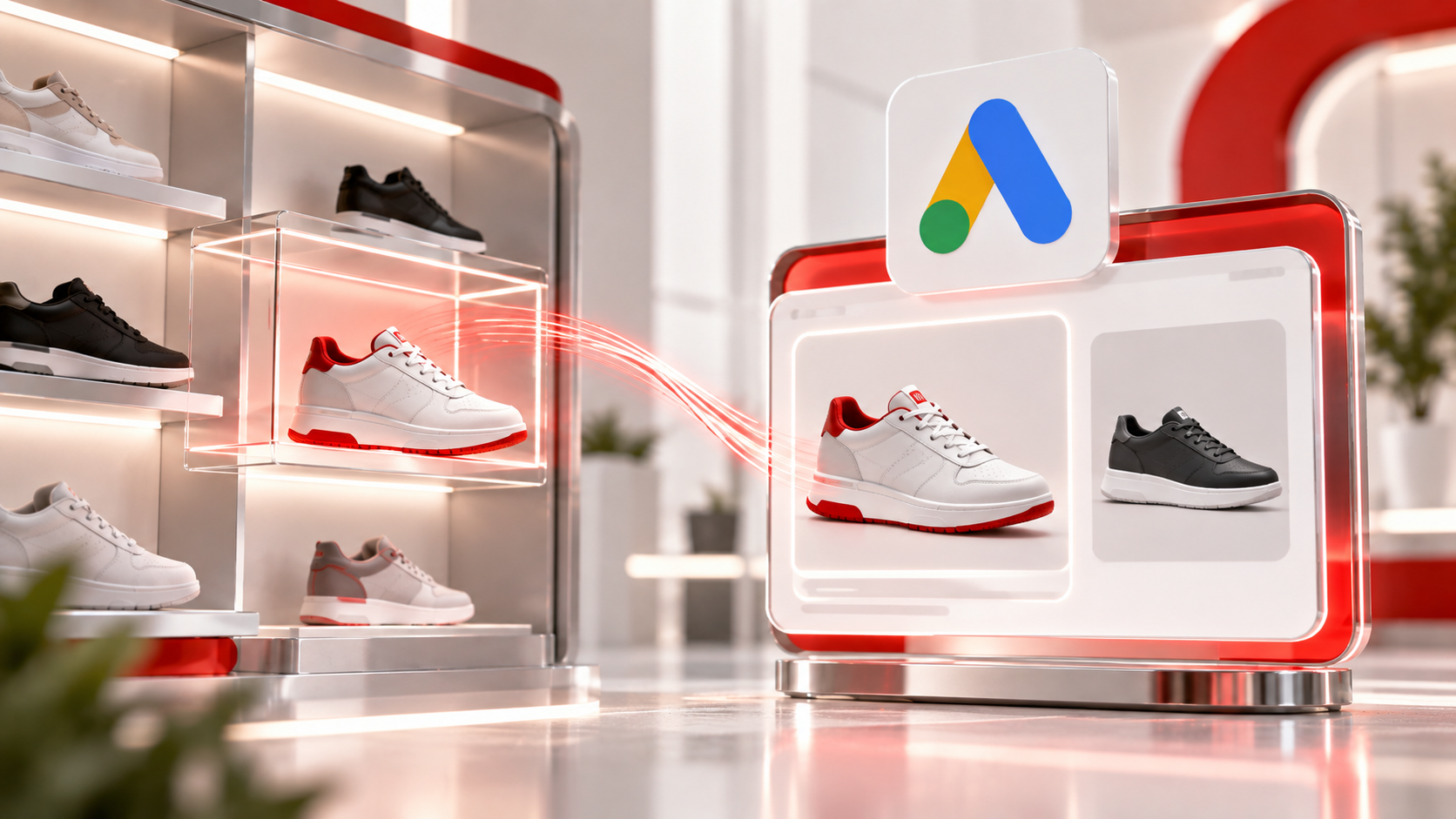 Un prodotto precedentemente consultato viene riproposto in un annuncio personalizzato Google Ads insieme ad articoli pertinenti.