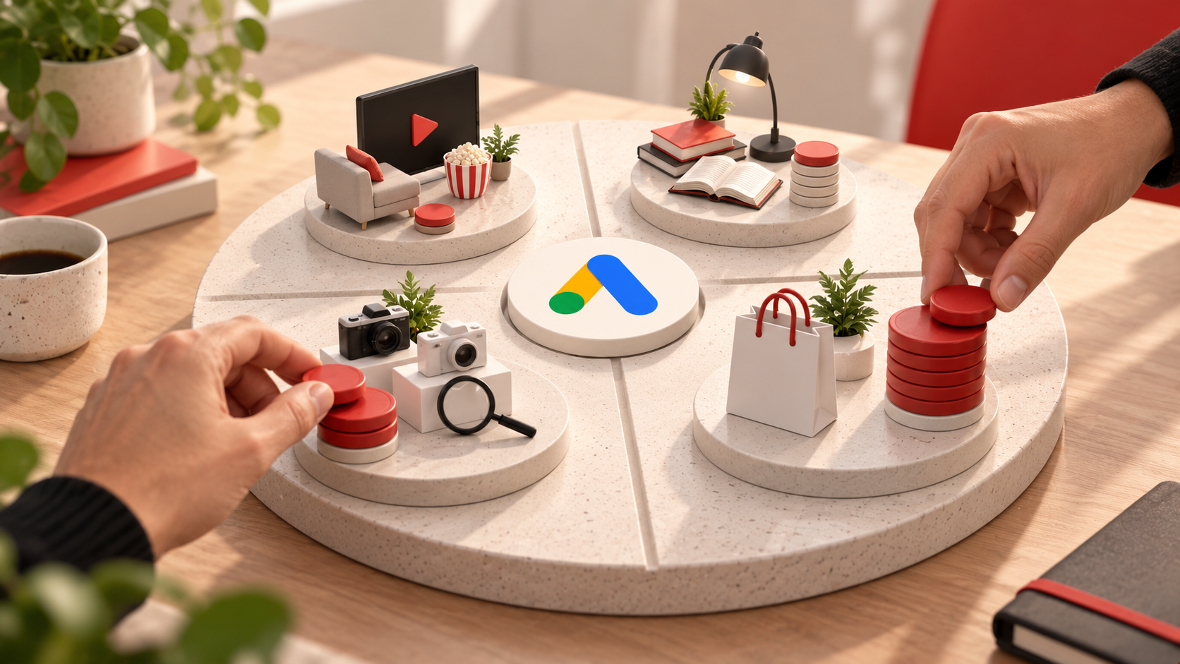 Una selezione di momenti del cliente riceve attenzione e investimento diversi, a rappresentare il fatto che non tutte le occasioni hanno lo stesso valore per una campagna Google Ads.