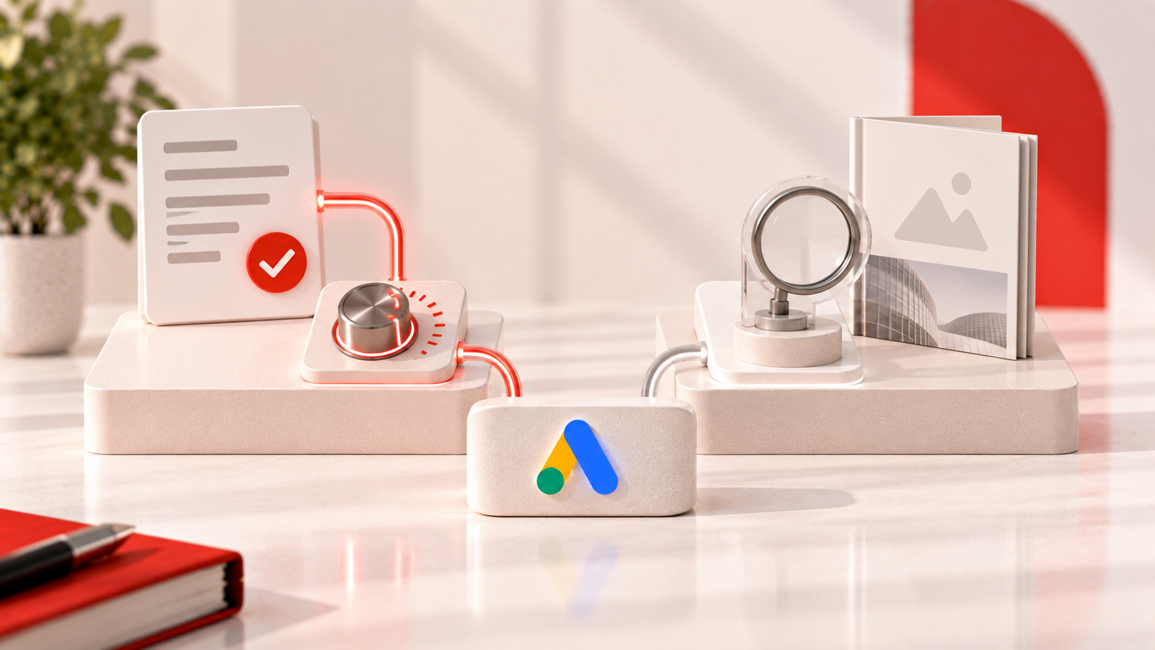 Due percorsi distinti rappresentano una richiesta di preventivo utilizzata per ottimizzare le campagne Google Ads e il download di una brochure monitorato come conversione secondaria.