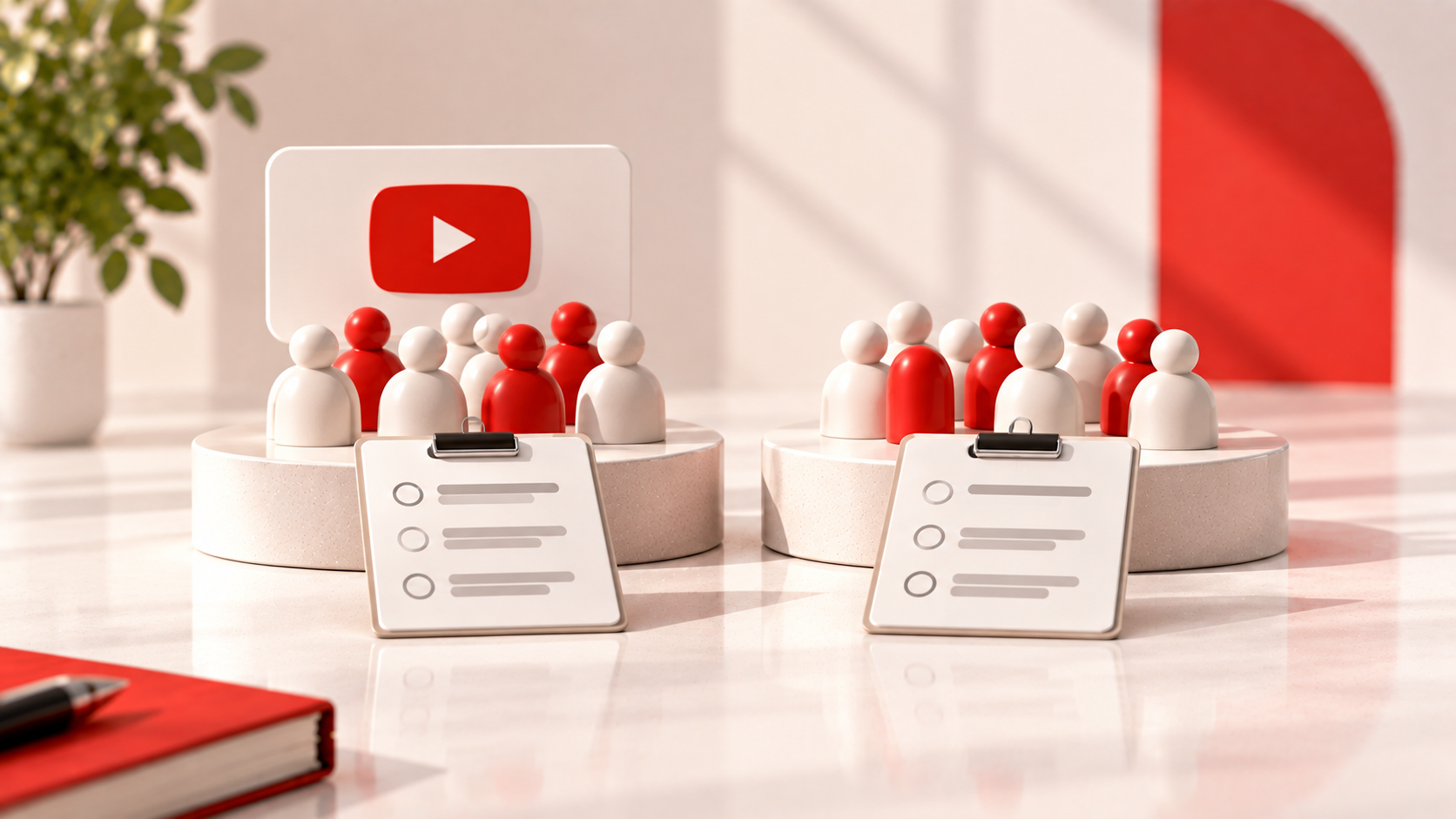 Due gruppi di pubblico vengono confrontati attraverso un'indagine Brand Lift per valutare l'impatto della pubblicit&agrave; YouTube.