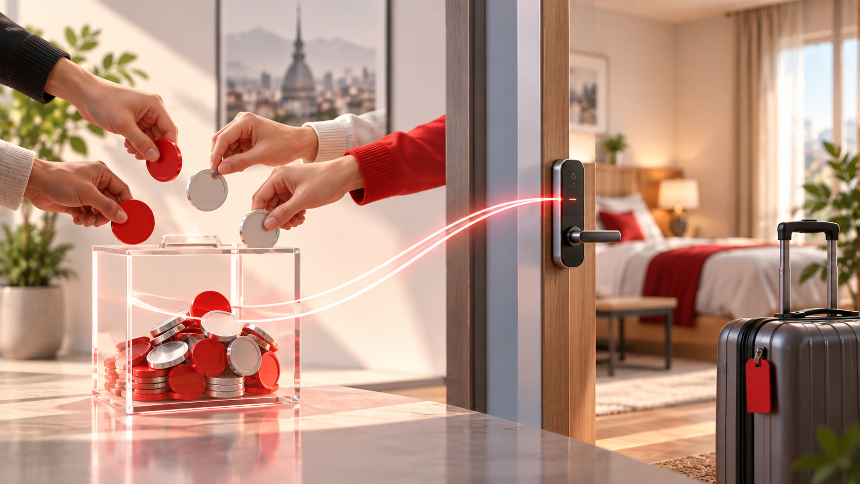 Rappresentazione della raccolta di capitali Keesy su Mamacrowd nel 2019 per lo sviluppo del servizio di check-in automatizzato.