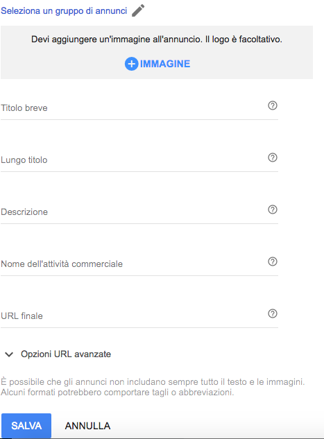 annunci reattivi adwords
