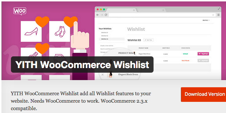 come aggiungere la wishlist su woocommerce plugin