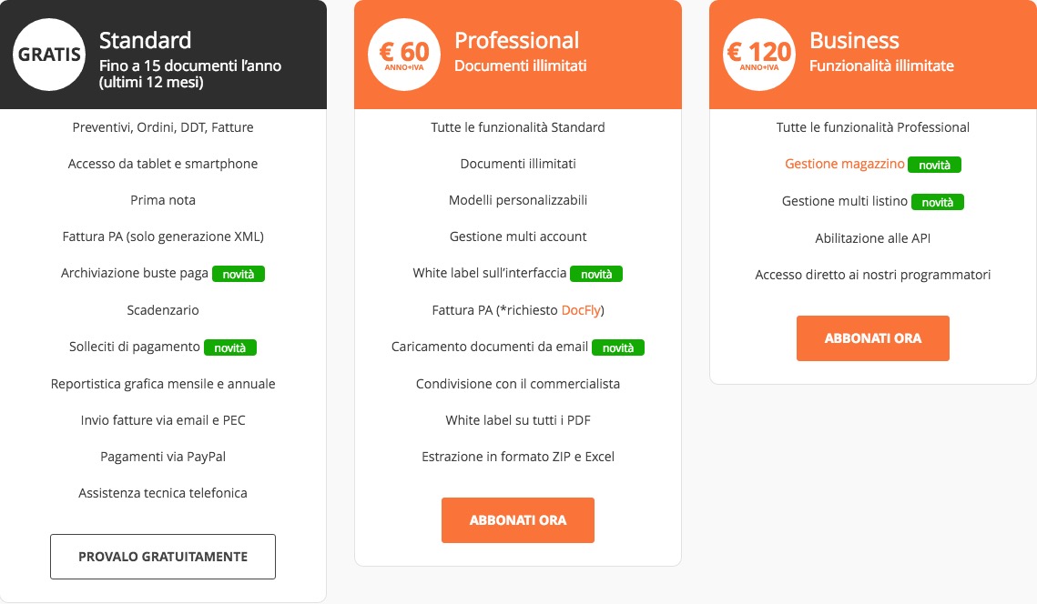 Fatturazione online
