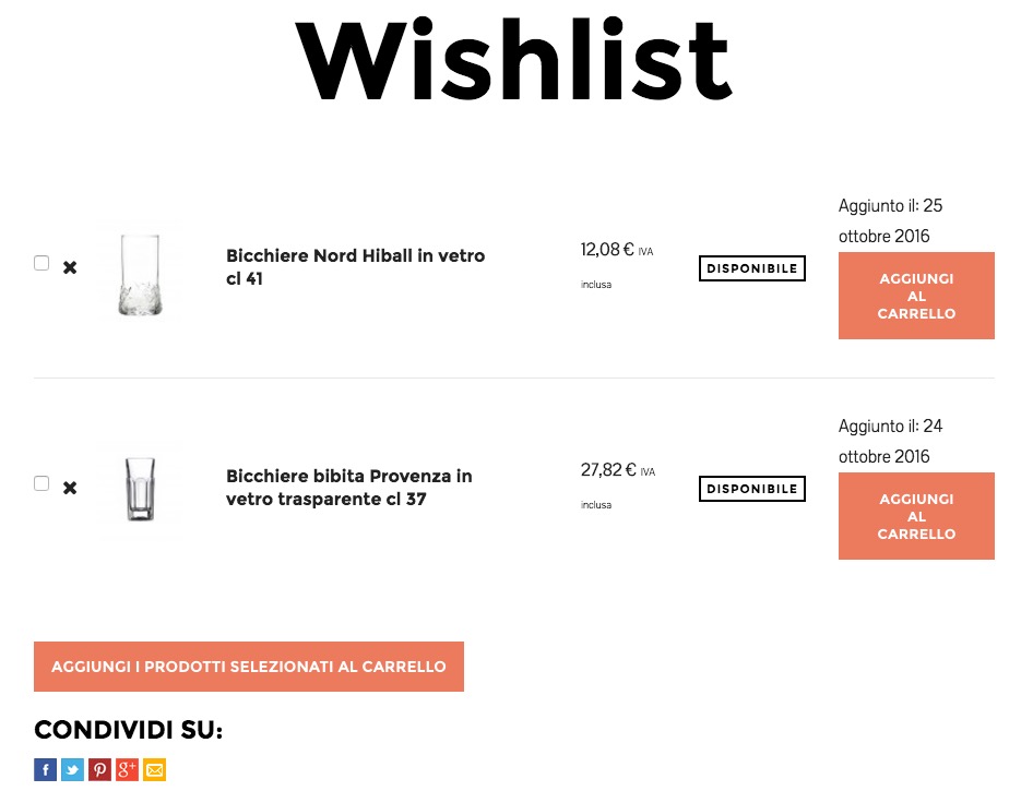 woocommerce wishlist lista