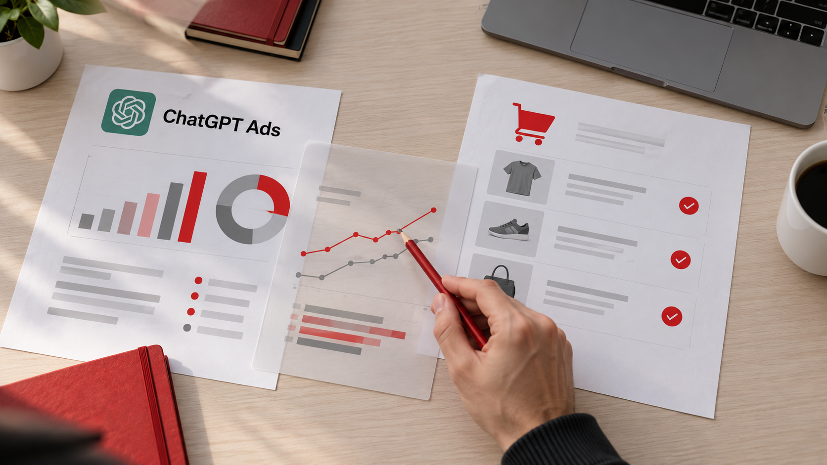 Analisi comparativa di dati pubblicitari e risultati di vendita per valutare le conversioni attribuite agli annunci ChatGPT Ads.