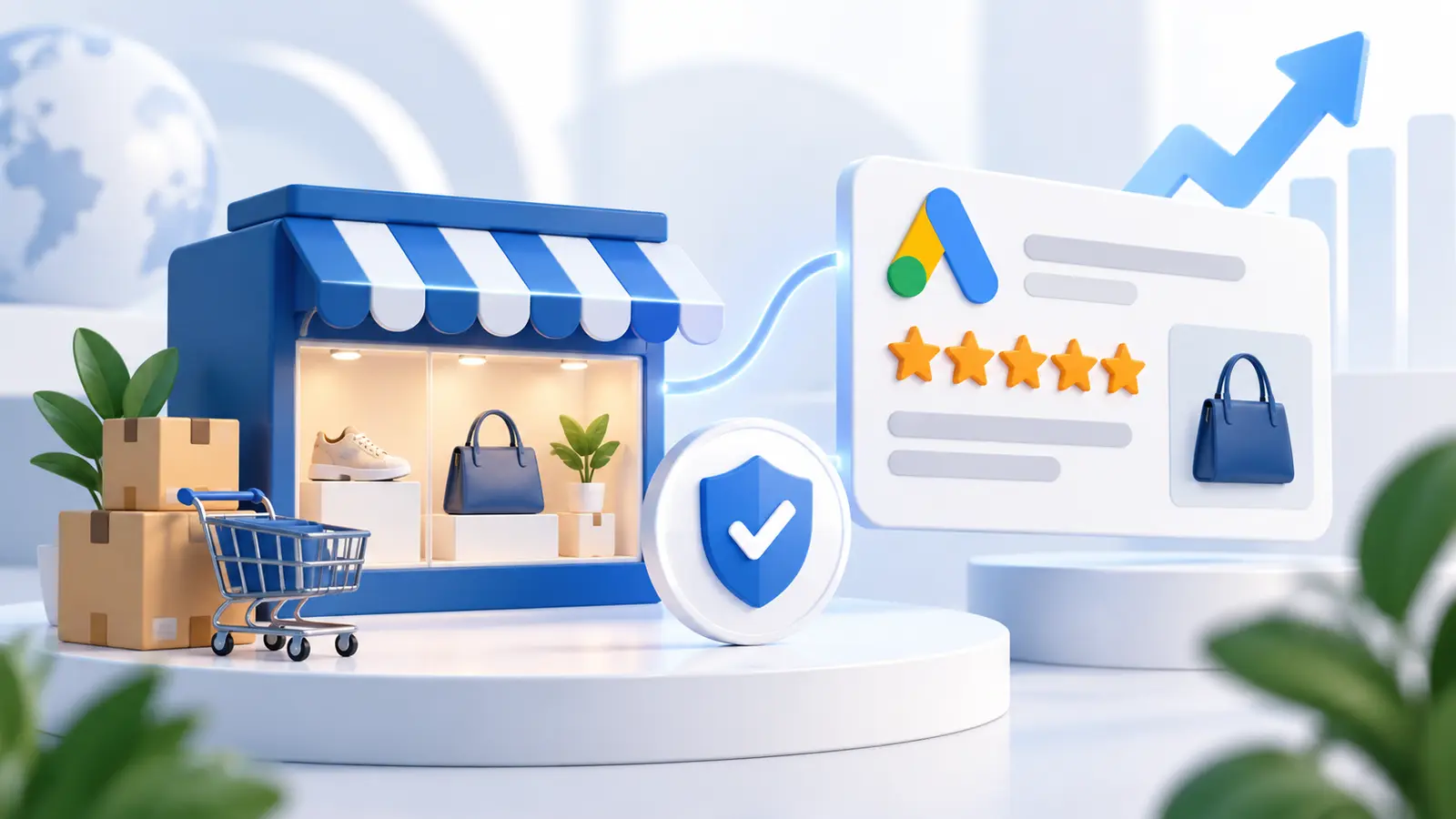 Valutazioni negozio con stelle associate agli annunci Google Ads di un ecommerce