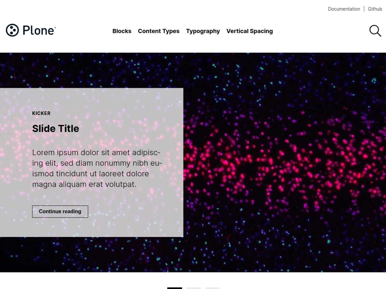 Schermata della demo ufficiale di Volto Light Theme 8.0 con blocchi, card e layout responsive