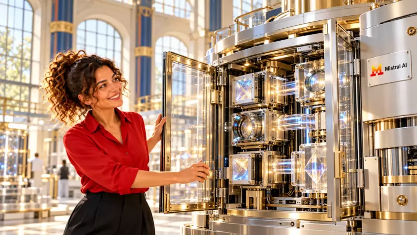 Adele Inventa apre un motore modulare in un luminoso laboratorio europeo